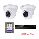 Lắp trọn bộ 2 camera IP 1.0Mpx Kbvision