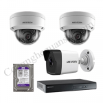 Lắp trọn bộ 3 camera IP 1.0Mpx Hikvision
