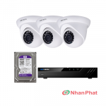 Lắp trọn bộ 3 camera IP 1.0Mpx Kbvision