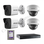 Lắp trọn bộ 4 camera IP 1.0Mpx Hikvision