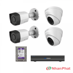 Lắp trọn bộ 4 camera quan sát 1.0Mpx Kbvision