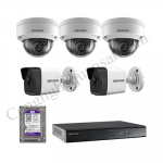 Lắp trọn bộ 5 camera IP 1.0Mpx Hikvision