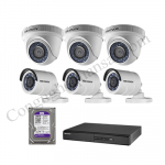 Lắp trọn bộ 6 camera giám sát 1.0Mpx Hikvision