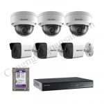 Lắp trọn bộ 6 camera IP 1.0Mpx Hikvision