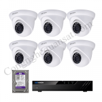 Lắp trọn bộ 6 camera IP 1.0Mpx Kbvision