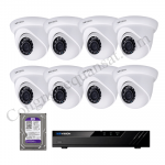 Lắp trọn bộ 8 camera IP 1.0Mpx Kbvision