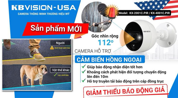ỨNG DỤNG CÔNG NGHỆ CẢM BIẾN THÔNG MINH PIR TRONG CAMERA KBVISION